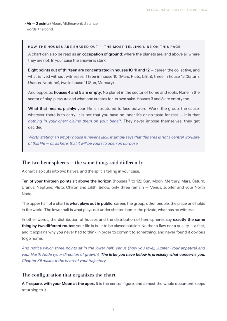 Page 7 of the sample reading