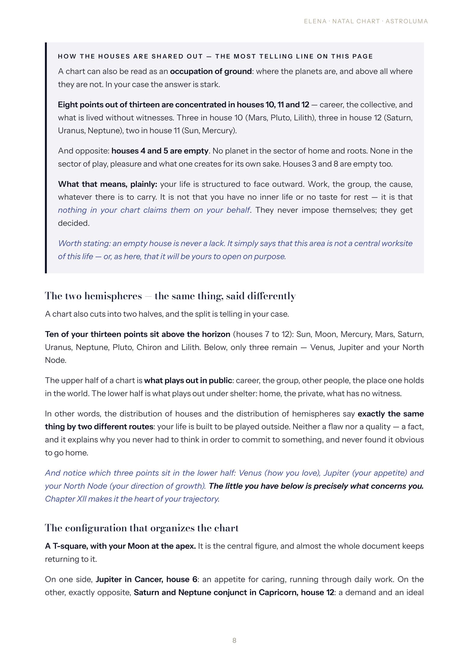 Page 8 of the sample reading