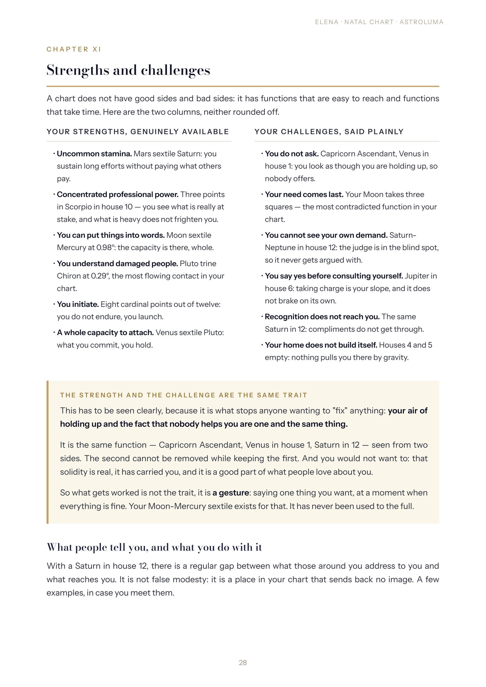 Page 28 of the sample reading
