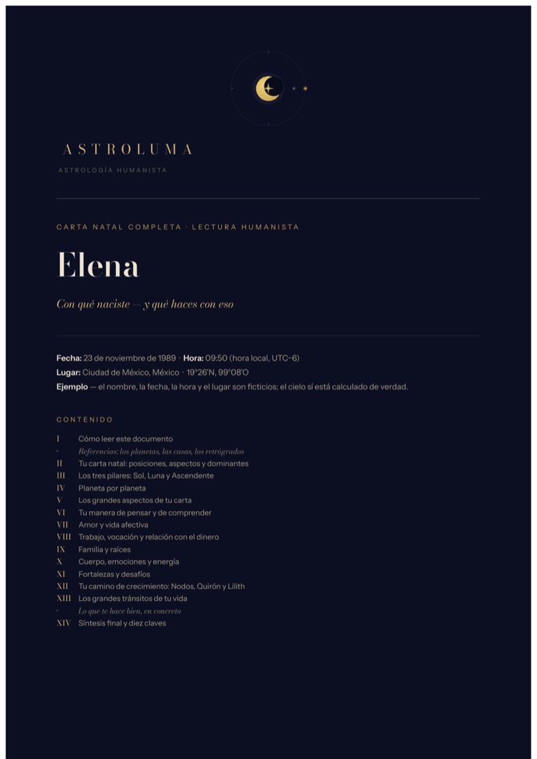 Página 1 del ejemplo de lectura