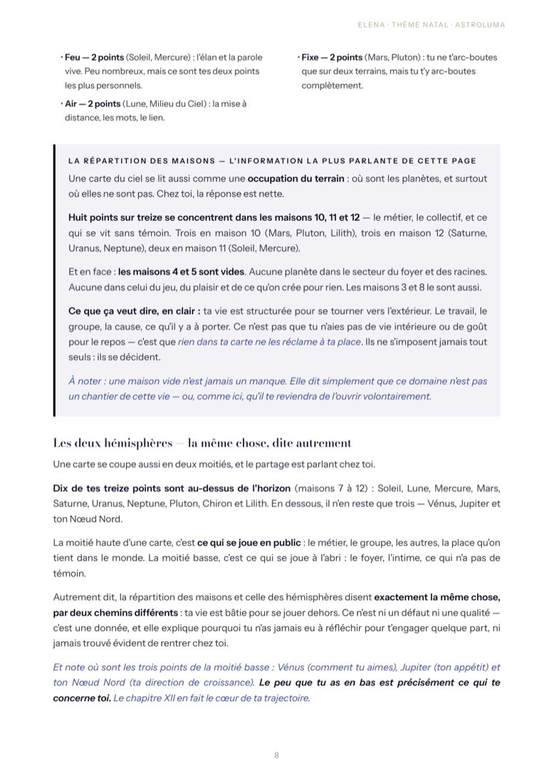 Page 8 de l'exemple de lecture