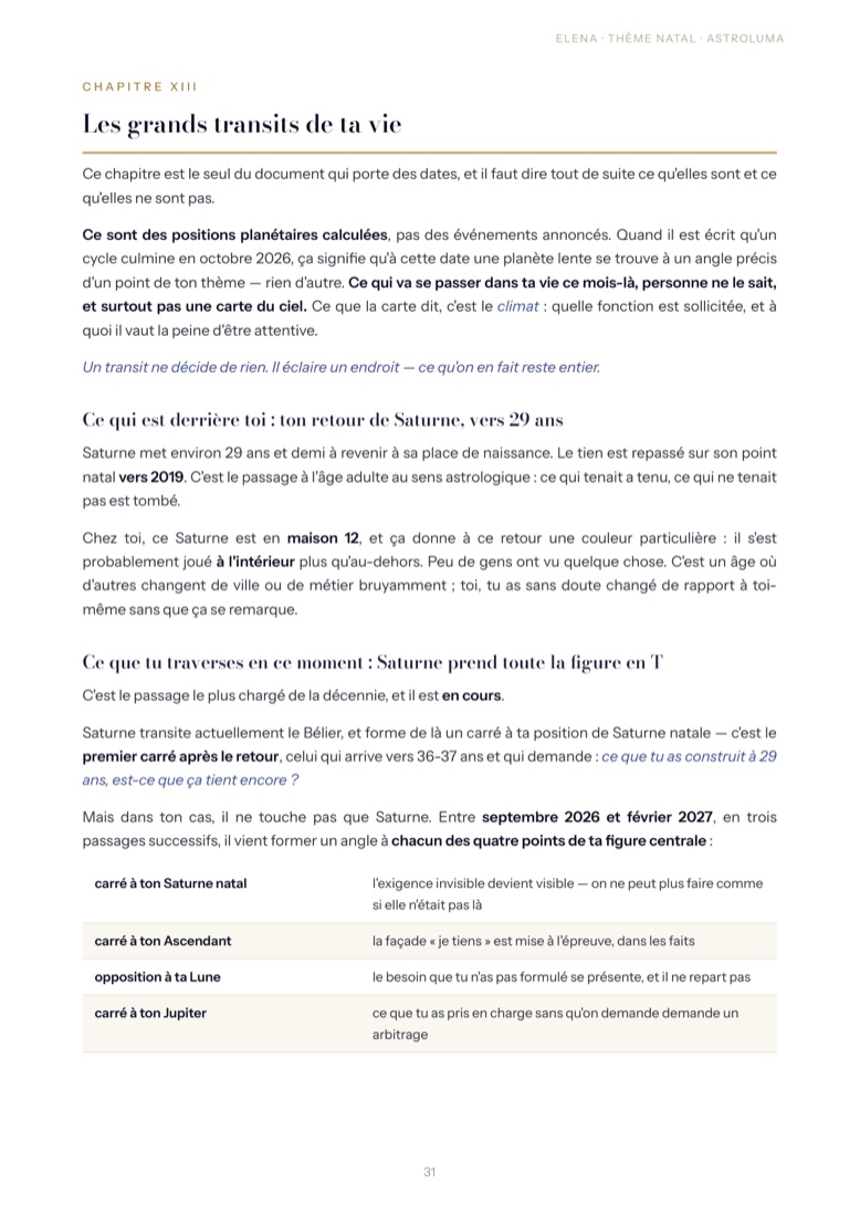 Page 31 de l'exemple de lecture