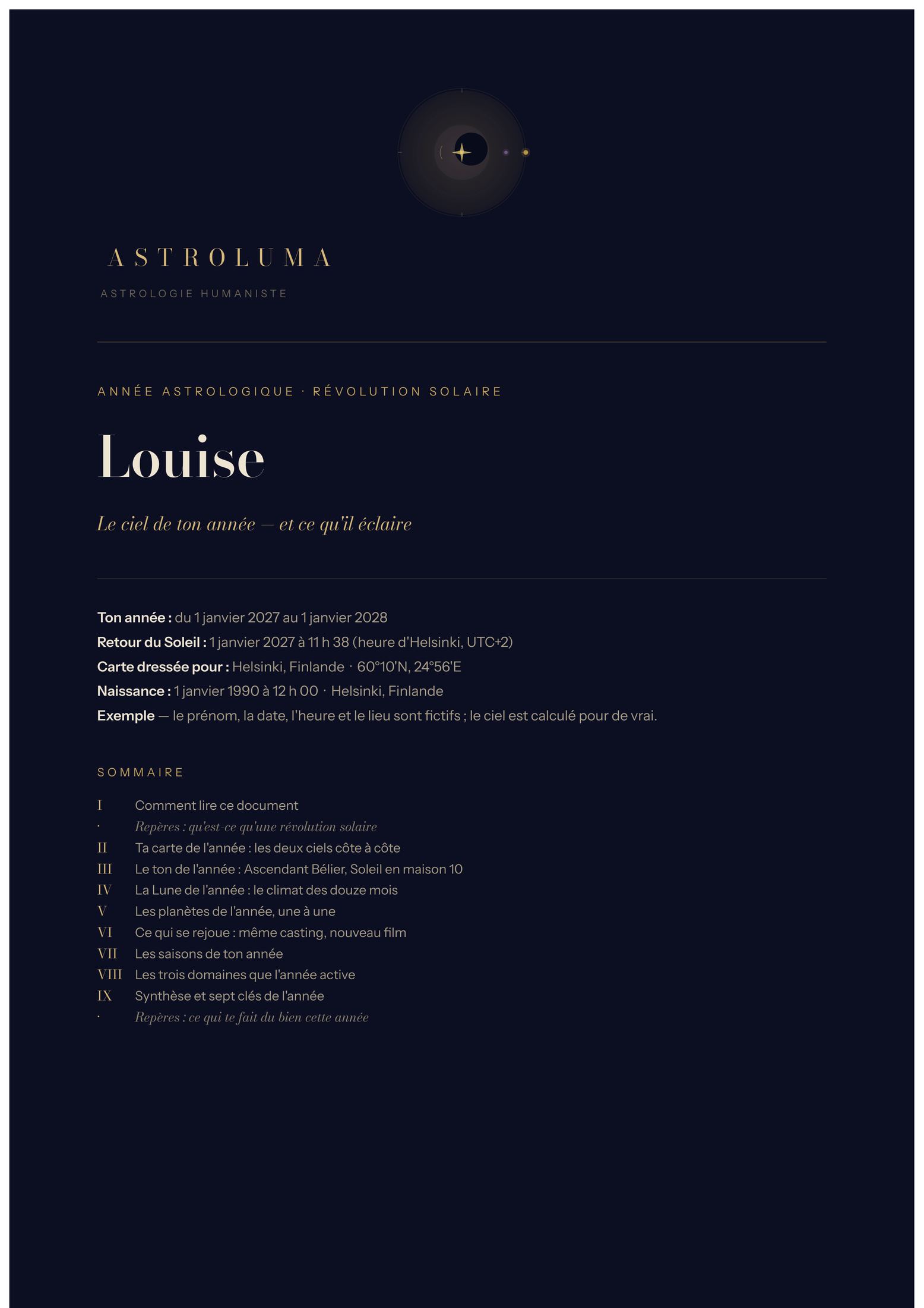 Page 1 de l'exemple de lecture
