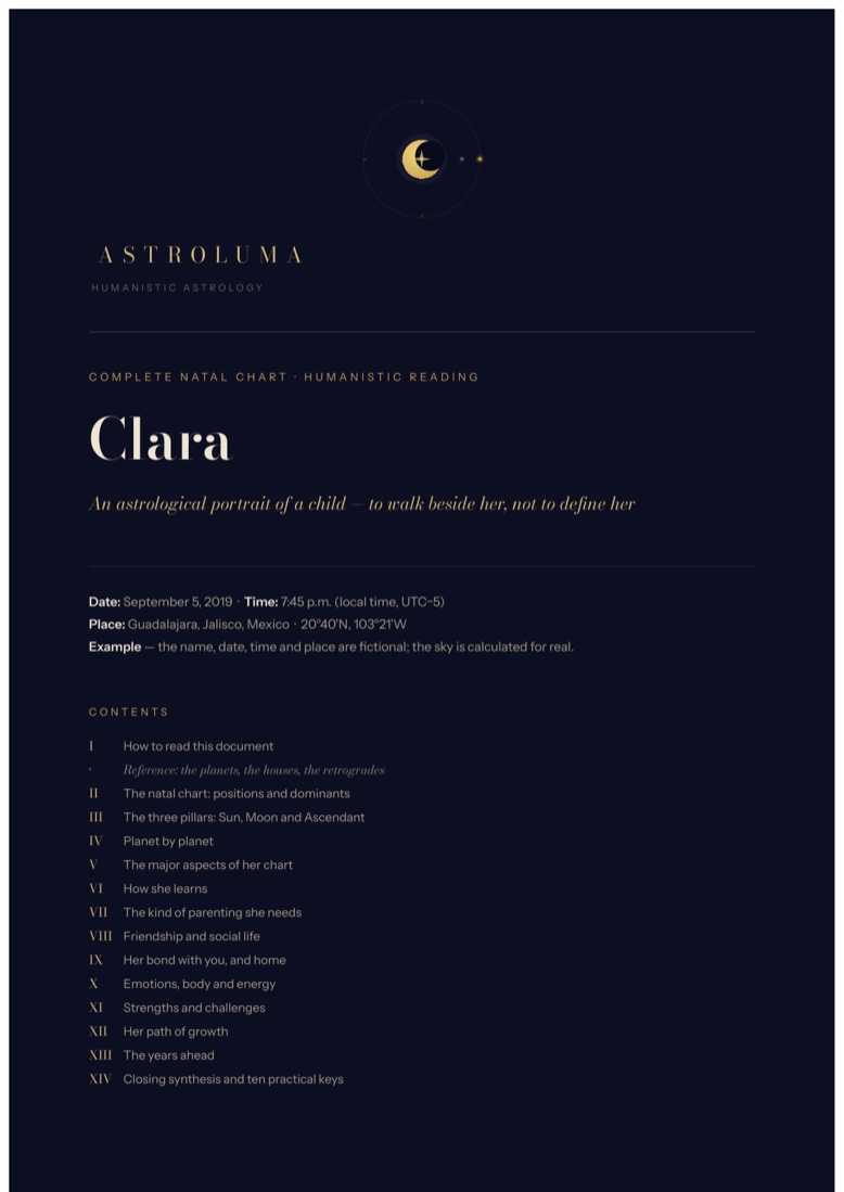 Page 1 of the sample reading
