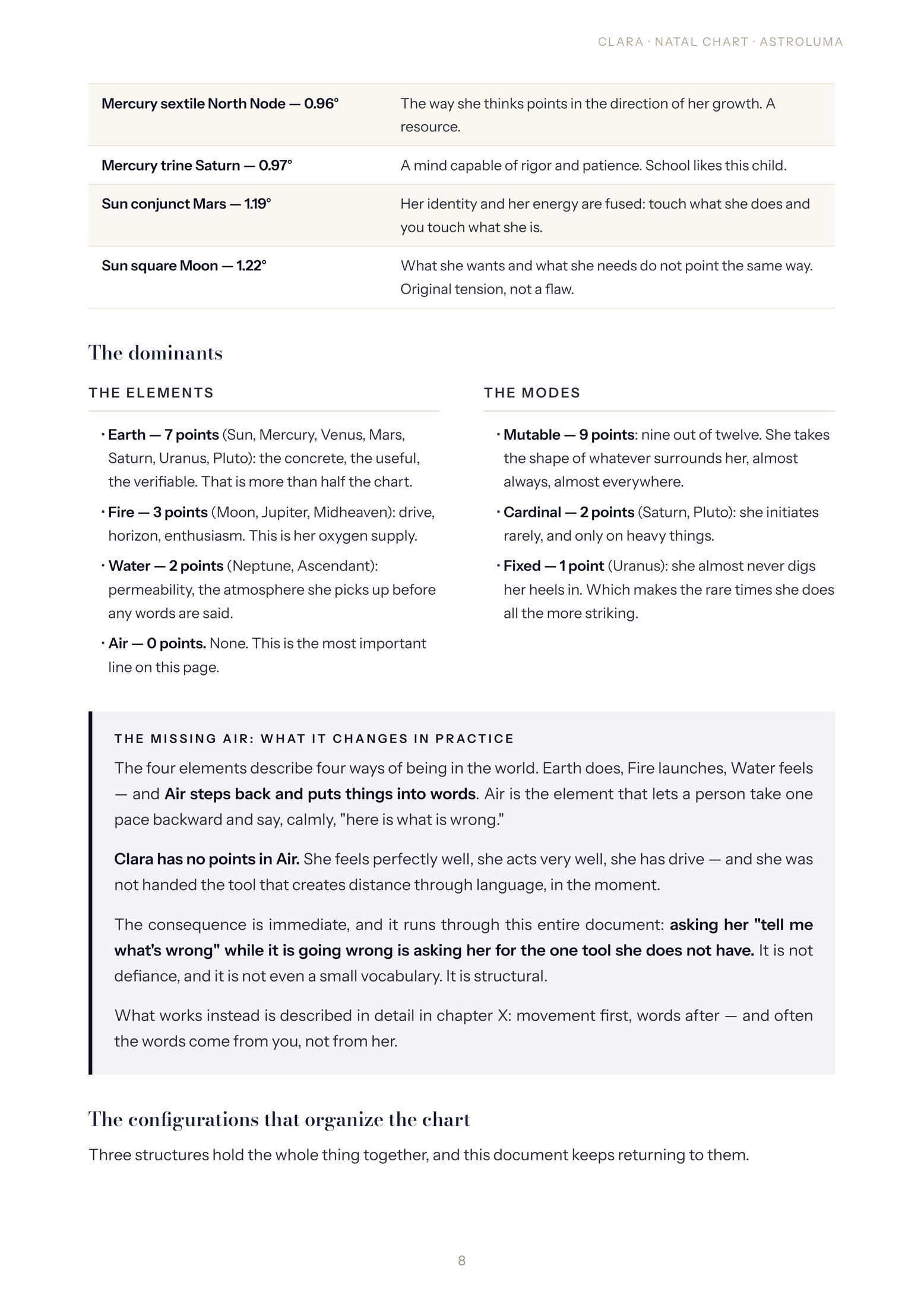 Page 8 of the sample reading
