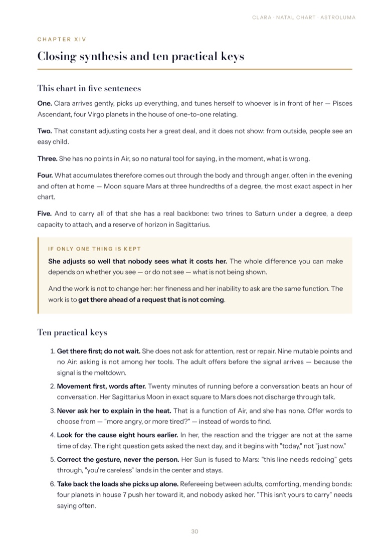 Page 30 of the sample reading